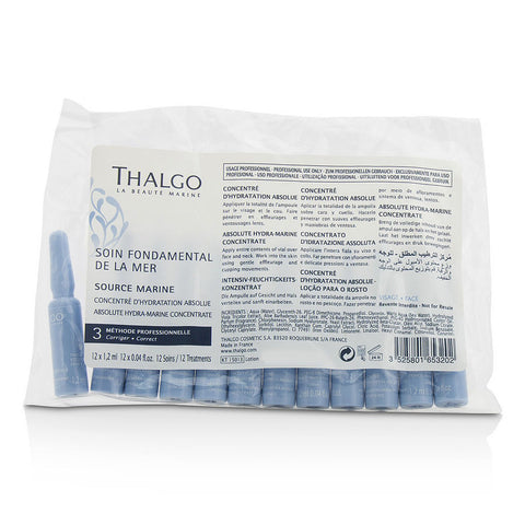 BELI THALGO SKIN CARE ABSOLUTE HYDRA MARINE CONCENTRATE 12 VIAL X 1.2 ML HYDRATE THE SKIN FOR DRY AND DEHYDRATED SKIN