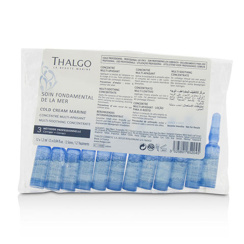 BELI THALGO SKIN CARE MULTI SOOTHING CONCENTRATE 12 VIAL X 1.2 ML NOURISH AND REPAIR THE SKIN FOR SENSITIVE SKIN