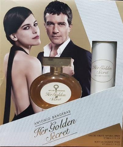 ANTONIO BANDERAS GOLDEN SECRET WOMAN SET EDT 80 ML 100 ML + DEO SPRAY 150 ML