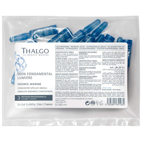 BELI THALGO SKIN CARE ABSOLUTE RADIANCE CONCENTRATE 12 VIAL X 1.2 ML HYDRATE THE SKIN FOR DULL AND TIRED SKIN