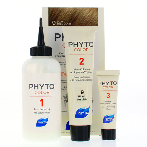 BELI PHYTO HAIR COLOR VERY LIGHT BLONDE PIRANG NO 9 CAT RAMBUT ORIGINAL NEW  