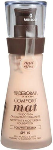 BELI DEBORAH MAKE UP COMFORT MAT FOUNDATION #0 fair rose ORIGINAL NEW FACE COSMETIC